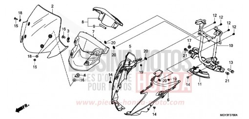 UPPER COWL VFR800XD de 2013